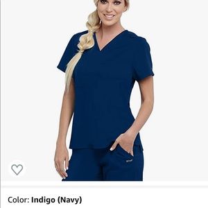5 sets Grey’s Anatomy Scrubs Navy blue Indigo Medium top, Petite Medium bottom